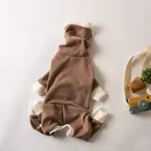 Pet Peluş Sıcak Yüksek Boyun Dört Ayaklı Giysiler