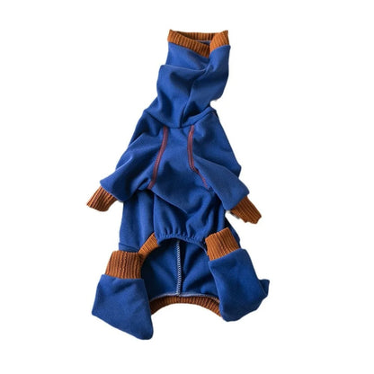 Pet Peluş Sıcak Yüksek Boyun Dört Ayaklı Giysiler